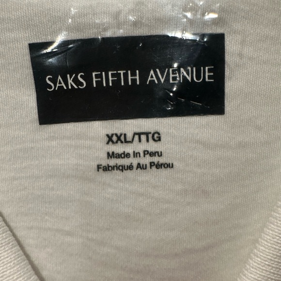 3 (BRAND NEW) Saks Fifth Avenue Polo Shirts 2-white 1-grey - Picture 3 of 3
